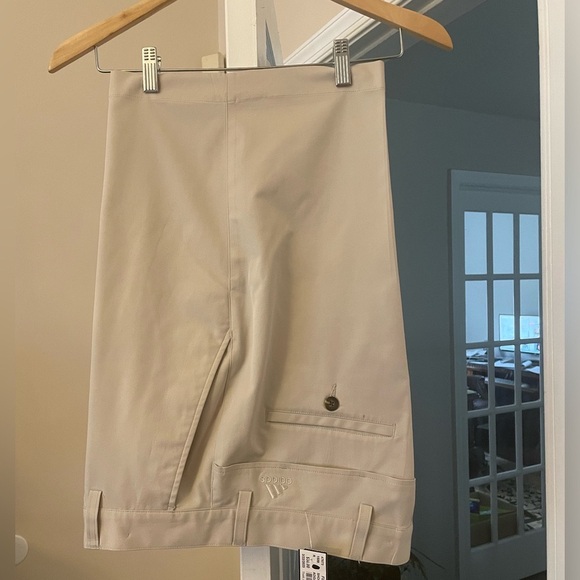 Men’s golf shorts by Adidas. Waist size 34. Tan color - Picture 2 of 4